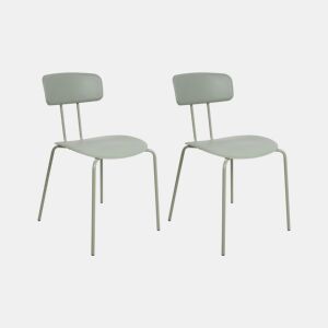 Conjunto de 2 cadeiras de jantar SIBLEY Verde claro