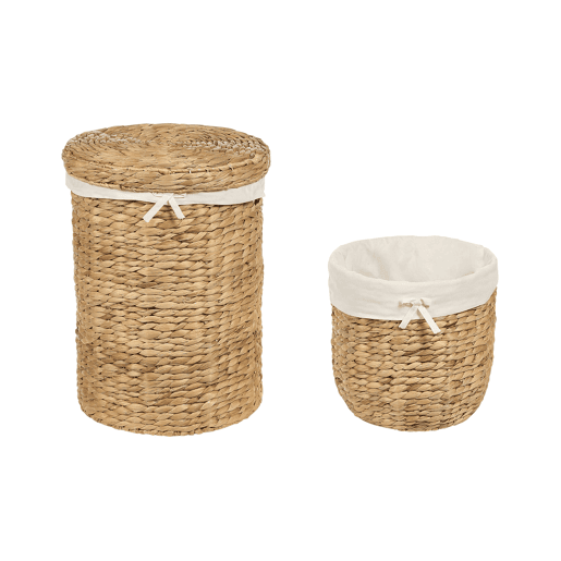 Conjunto de 2 cestos DANANG Vime Natural