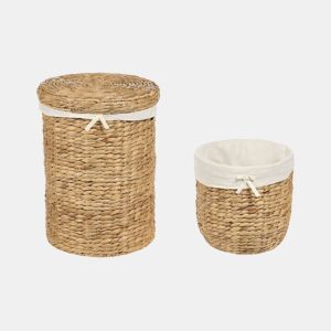 Conjunto de 2 cestos DANANG Vime Natural