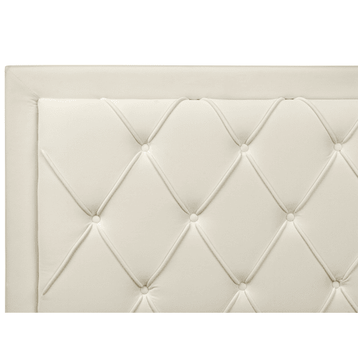 Cama com gavetas de arrumação Veludo LIEVIN 160 x 200 cm Creme claro