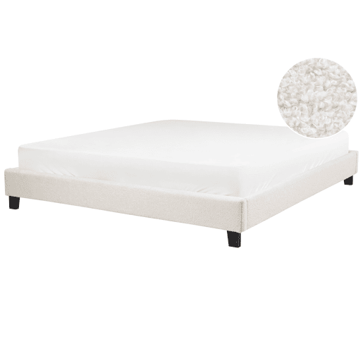 Beliani Cama sem cabeceira Bouclé ROANNE