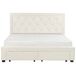 Beliani Cama con cajones Terciopelo LIEVIN 185x217 Beliani Cama con cajones Terciopelo LIEVIN 185x217 Beige