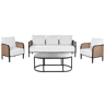 Conjunto de jardim com mesa 5 lugares MONTEFALCO Metal Branco