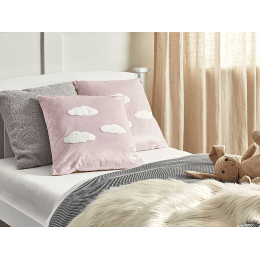Conjunto de 2 almofadas decorativas IPOMEA Veludo 45 x 45 cm Rosa