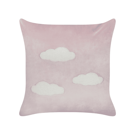 Conjunto de 2 almofadas decorativas IPOMEA Veludo 45 x 45 cm Rosa