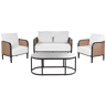 Conjunto de jardim com mesa 4 lugares MONTEFALCO Metal Branco