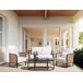 Beliani Conjunto de jardín Aluminio MONTEFALCO Beliani Conjunto de jardín Aluminio MONTEFALCO Blanco/ Beige