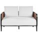 Beliani Conjunto de jardín Aluminio MONTEFALCO Beliani Conjunto de jardín Aluminio MONTEFALCO Blanco/ Beige