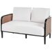 Beliani Conjunto de jardín Aluminio MONTEFALCO Beliani Conjunto de jardín Aluminio MONTEFALCO Blanco/ Beige
