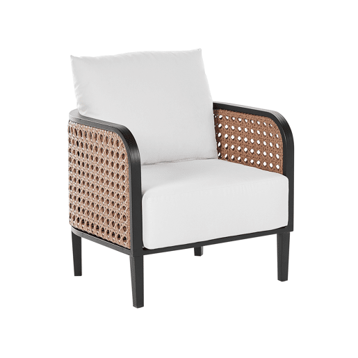 Conjunto de jardim com mesa 4 lugares MONTEFALCO Metal Branco
