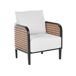Beliani Conjunto de jardín Aluminio MONTEFALCO Beliani Conjunto de jardín Aluminio MONTEFALCO Blanco/ Beige
