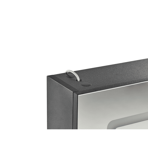 Móvel de casa de banho suspenso com espelho LED CONDOR 40 cm 60 cm Preto