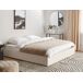 Beliani Cama con almacenaje sin cabecero Bouclé DINAN 187x214 Beliani Cama con almacenaje sin cabecero Bouclé DINAN 187x214 Blanco/ Beige