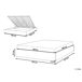 Beliani Cama con almacenaje sin cabecero Bouclé DINAN 187x214 Beliani Cama con almacenaje sin cabecero Bouclé DINAN 187x214 Blanco/ Beige