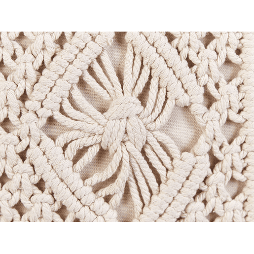 Conjunto de 2 almofadas decorativas KALAM Algodão 45 x 45 cm Creme claro Padrão geométrico