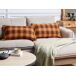 Beliani Cojín decorativo BARJA 70x40 Beliani Cojín decorativo BARJA 70x40 Naranja