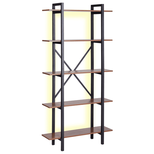 Estante com 5 prateleiras DARBY 180 cm Castanho escuro