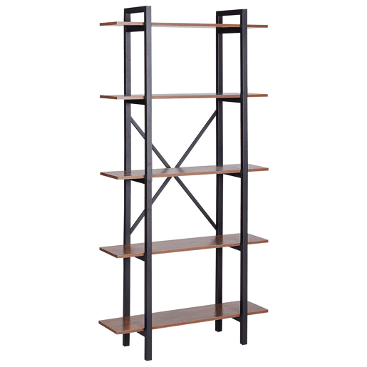 Estante com 5 prateleiras DARBY 180 cm Castanho escuro
