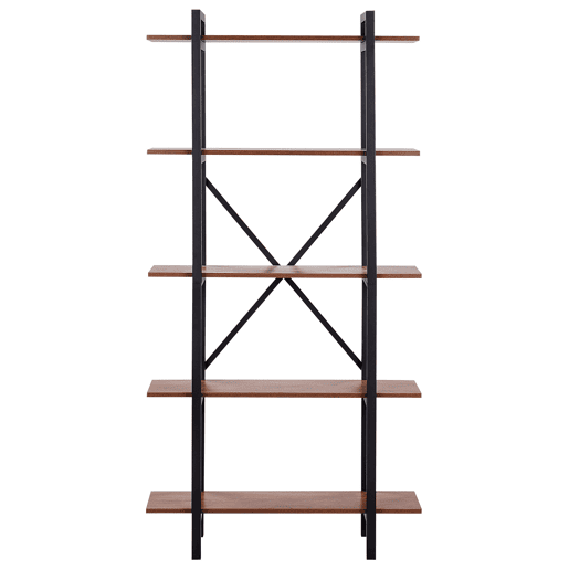 Estante com 5 prateleiras DARBY 180 cm Castanho escuro