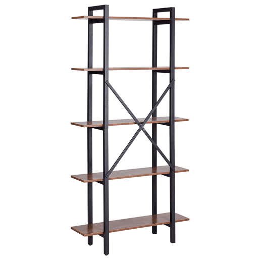 Estante com 5 prateleiras DARBY 180 cm Castanho escuro
