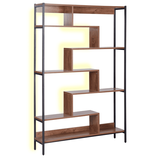 Estante com 6 prateleiras DAVEN 180 cm Castanho