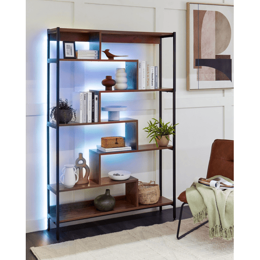 Estante com 6 prateleiras DAVEN 180 cm Castanho