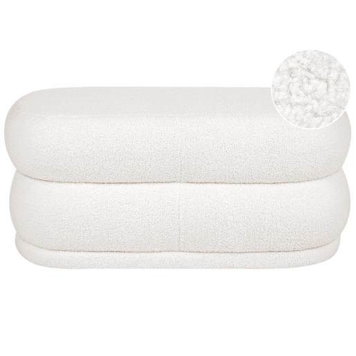 Banco ELLENDALE Bouclé Branco creme