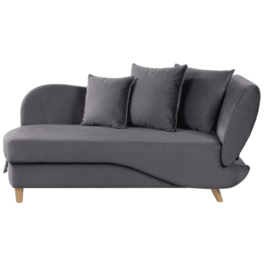 Beliani Chaise longue à direita Veludo MERI