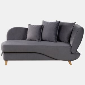 Beliani Chaise longue à direita Veludo MERI