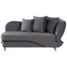 Beliani Chaise longue derecho Terciopelo MERI Beliani Chaise longue derecho Terciopelo MERI Gris Oscuro