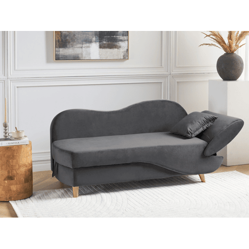 Beliani Chaise longue à direita Veludo MERI