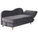 Beliani Chaise longue derecho Terciopelo MERI Beliani Chaise longue derecho Terciopelo MERI Gris Oscuro