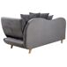 Beliani Chaise longue derecho Terciopelo MERI Beliani Chaise longue derecho Terciopelo MERI Gris Oscuro