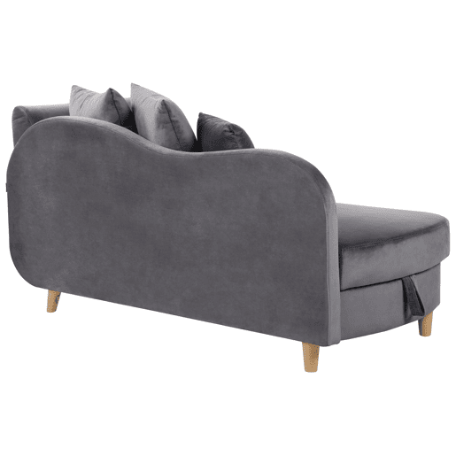 Beliani Chaise longue à direita Veludo MERI