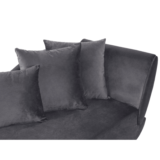 Beliani Chaise longue à direita Veludo MERI