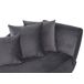 Beliani Chaise longue derecho Terciopelo MERI Beliani Chaise longue derecho Terciopelo MERI Gris Oscuro