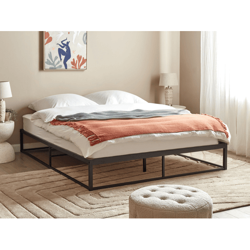 Cama Metal VIRY 160 x 200 cm Preto Cama Metal VIRY 160 x 200 cm Preto