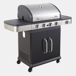 COOK'IN GARDEN - Barbecue a gás FIDGI 4 com termómetro - 4 queimadores + fogão de 14,5kW
