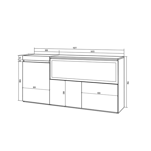 Aparador sala de jantar, Sala, Cozinha, Entrada, TV, 158x35x75cm, 3 Portas, Lareira eléctrica XXL, Estilo moderno, Carvalho Aparador sala de jantar, Sala, Cozinha, Entrada, TV, 158x35x75cm, 3 Portas, Lareira eléctrica XXL, Estilo moderno, Carvalho