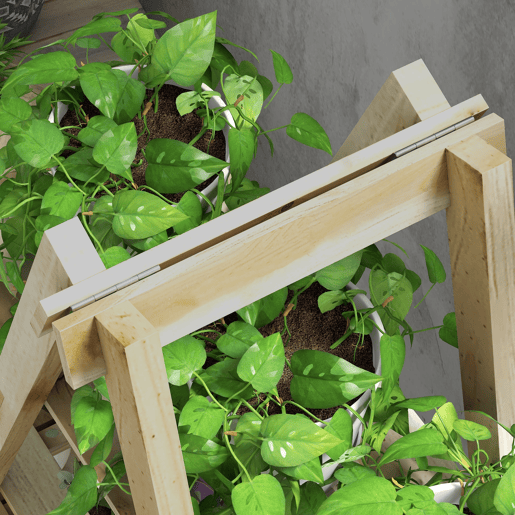 Outsunny Suporte de Madeira para Plantas Dobrável Estante Decorativo para Vasos de 3 Níveis com Estrutura em Forma de A para Jardim Pátio Varanda 100x36x112 cm Natural