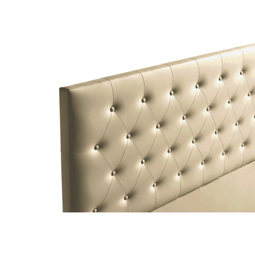 Cabeceira Estofada FERRARA Pele Sintética 210x120x8 cm - Dourado - Moonia