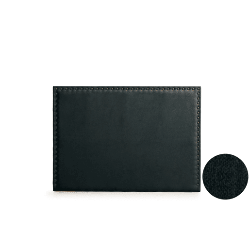 Cabeceira Estofada MODENA DUO Aqualine 130x120x8 cm - PRETO - Moonia