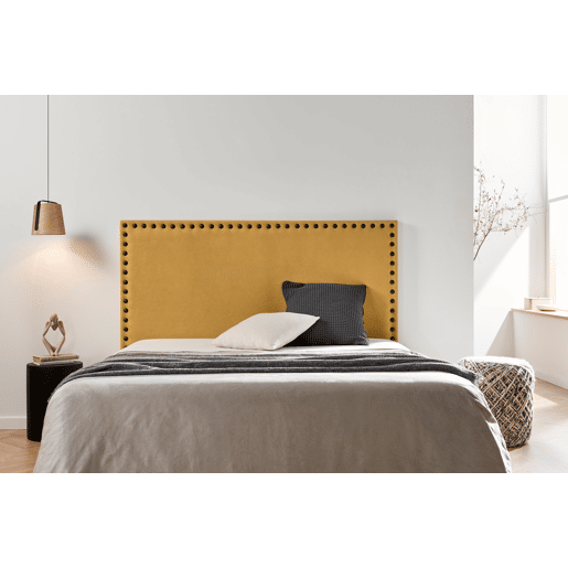 Cabeceira Estofada MODENA DUO Aqualine 100x120x8 cm - MOSTARDA - Moonia