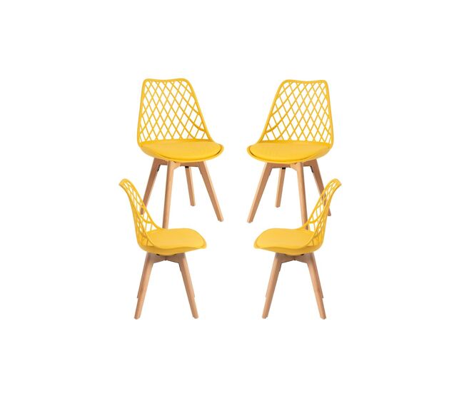 Pack 4 sillas mima - amarillo
