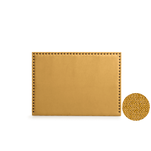 Cabeceira Estofada MODENA DUO Aqualine 115x120x8 cm - MOSTARDA - Moonia