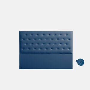 Cabeceira Estofada FERRARA Pele Sintética 170x120x8 cm - AZUL ESCURO - Moonia