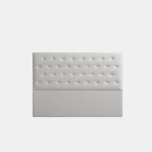 Cabeceira Estofada FERRARA Pele Sintética 130x120x8 cm - CINZA CLARO - Moonia