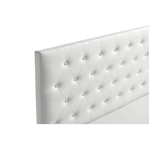 Cabeceira Estofada FERRARA Pele Sintética 220x120x8 cm - CINZA CLARO - Moonia