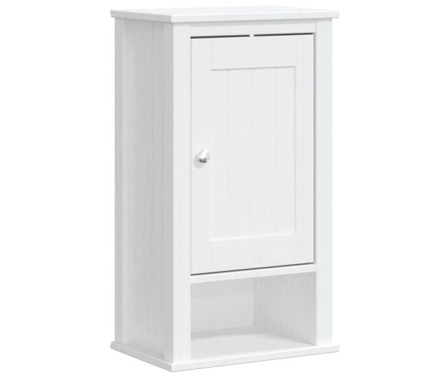 Vidaxl mueble pared baño berg madera maciza pino blanco 40x27x71,5 cm
