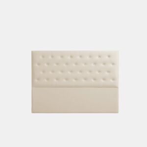 Cabeceira Estofada FERRARA Pele Sintética 210x120x8 cm - Branco escuro - Moonia
